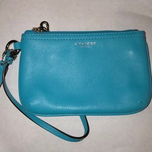 Blue Coach Wristlet - NWOT